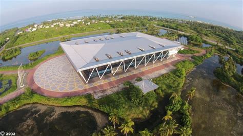Aerial View Of Equatorial Convention Centre Addu City Maldives