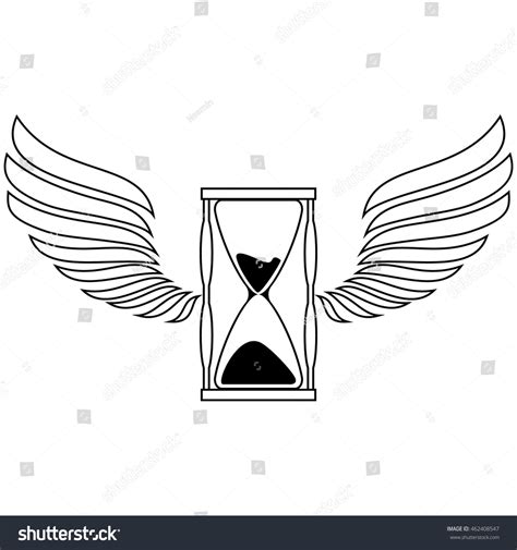 Hourglass Wings Vector Illustration Stock Vector Royalty Free 462408547 Shutterstock