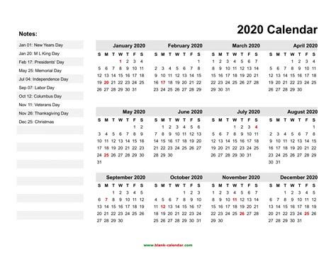 You can print this november 2020 usa holidays calendar templates free of cost. Free Printable 2020 Calendar With Holidays | Free Letter ...