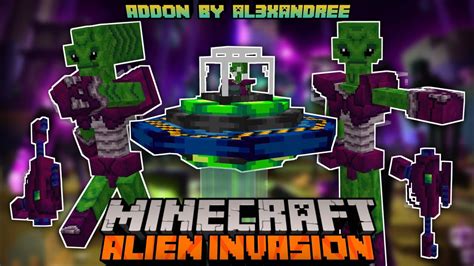 Mob Mod Minecraft Bedrock 120 Alien Invasion Cosmic Awakening Addon