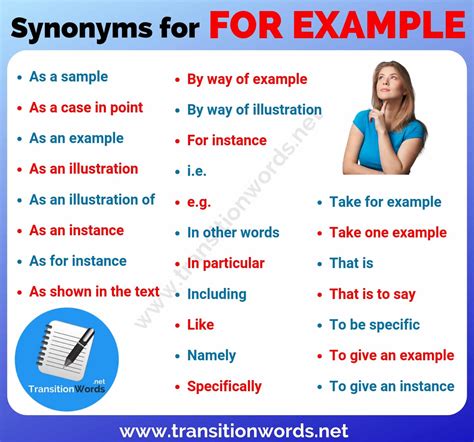 Other Ways to Say FOR EXAMPLE: List of 26 Powerful Synonyms for For Example - Transition Words