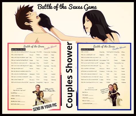 Couples Shower Engagement Party Battle Of The Sexes Game Etsy Couple Shower Games Couple