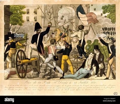 Révolution En France 1830 Capture De Porte Saint Denis Juillet 1830