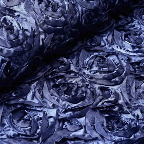 54 X4 Yards Wonderland Rosette Fabric Bolt Navy Blue Efavormart