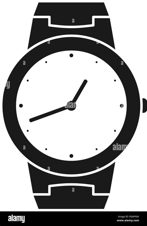 Icon Of Wrist Watch Symbol Of Hand Clock Illustration Of Timepiece