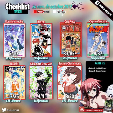 Checklist manga Segunda semana de octubre Nuevo estreno Manga México