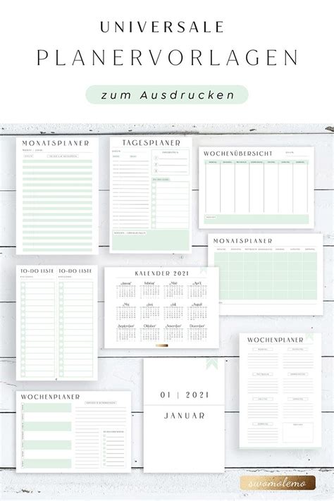 Freebie kalender 2021 zum ausdrucken! Planer Vorlagen zum Ausdrucken Deutsch undatiert PDF Download | 2020 2021 | Swomolemo Printables ...