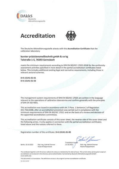 Iso 17025 Certificate