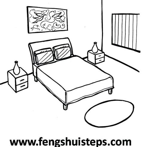 Bedroom Images Drawing Bedroom Drawing Interior Sketch Outline Vector