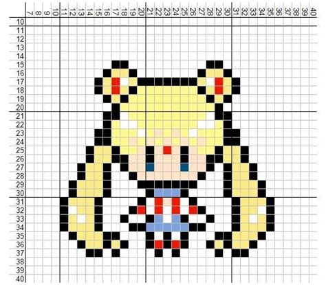 Easy Cute Anime Pixel Art Grid Goimages Fever