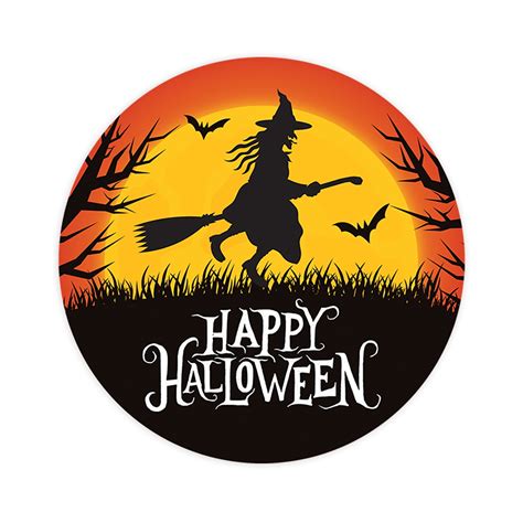 Koyal Wholesale Happy Halloween Stickers 2 Inch Round 120 Bulk Pk Witch