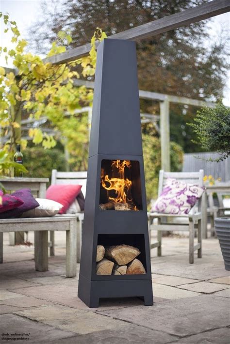 Fire pit chimney, when it's attached to the stone or concrete fire pit reminds an outdoor fireplace, which looks much more interesting and adds completely different character to the patio or backyard than the ordinary opened one. Chiminea Outdoor Fireplace Fire Pits Chimney Patio ...
