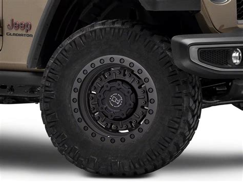 Black Rhino Jeep Gladiator Abrams Textured Matte Gunmetal Wheel 17x95