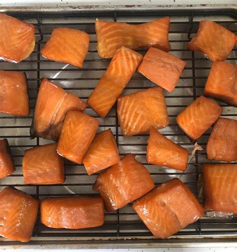 Smoked Salmon 24 Hour Brine Smoked At 165 For Three Hours Brushed