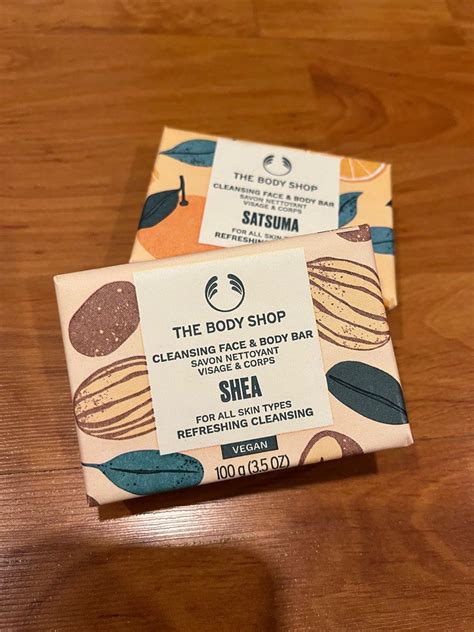 Body Shop Satsuma And Shea Face And Body Cleansing Bar Soap Beauty