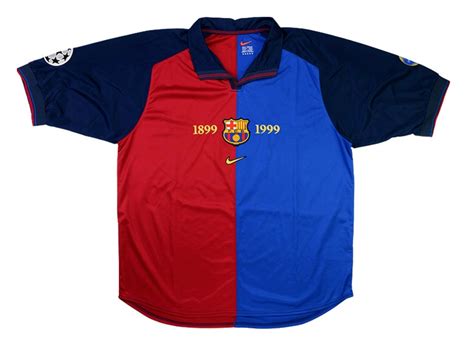 Nike 1999 00 Barcelona Match Issue Champions League Centenary Home