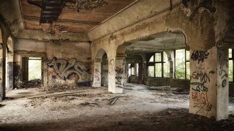 Abandoned Building Interior Virtual Backgrounds