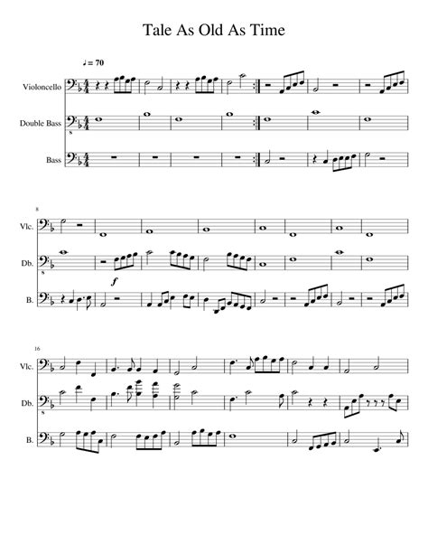 Tale As Old As Time Sheet Music Download Free In Pdf Or Midi
