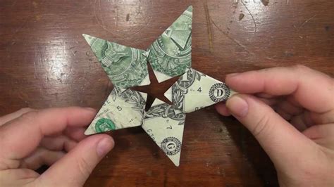 Vr To Origami Star Dollar With Five Us One Dollar Bills Youtube