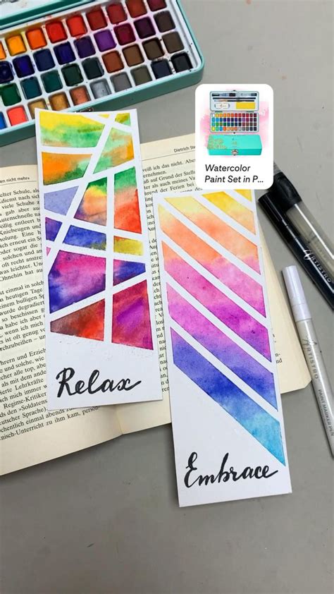easy diy watercolor bookmarks handmade craft ideas