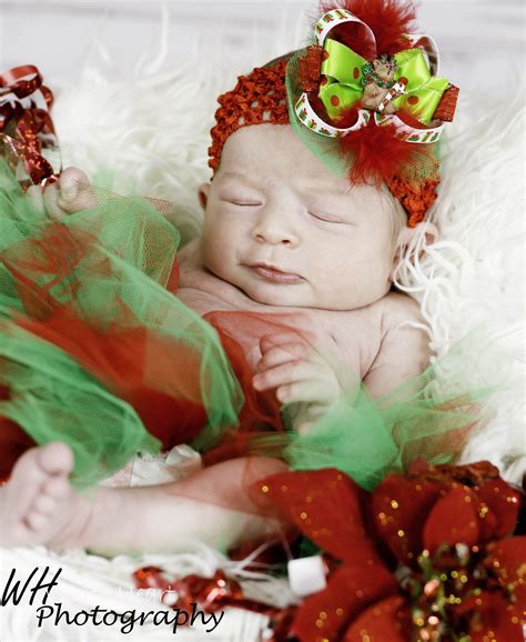 Christmas Photo Newborn White Heart Photography Newborn Pictures