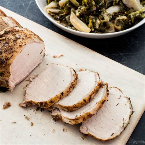 This pork tenderloin recipe is an amazing dinner idea that makes a tender & juicy meal in only 30 min. One-Pot Pork Loin en Cocotte with Kale, Shallots, and ...