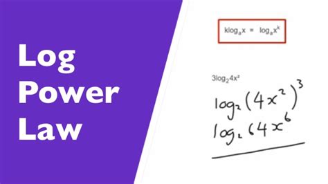 Using The Power Law For Logs To Simplify A Log When There Is A Number