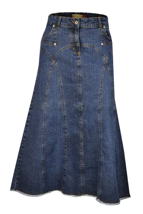 Maxi Denim Skirt Plus Size Uk Clove Long Length Skirts Online