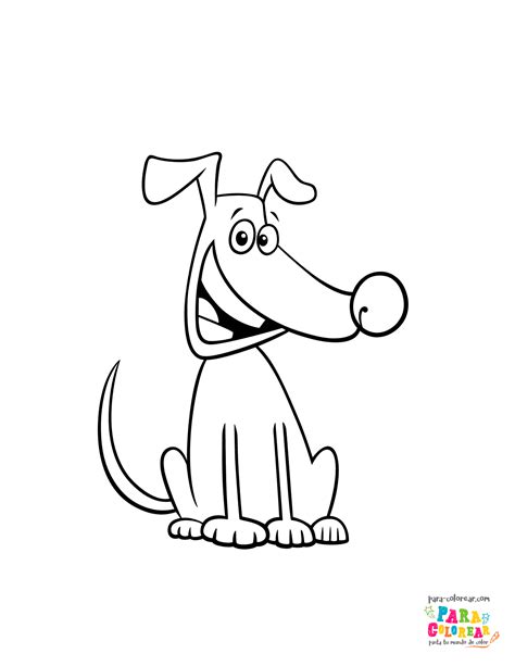 Dibujo De Caricatura Perro Para Colorear Para