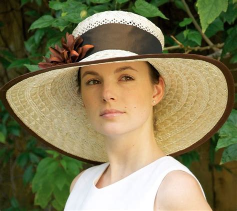 wide brim natural straw kentucky derby hat brown trim unique hats cool hats hut hats in the