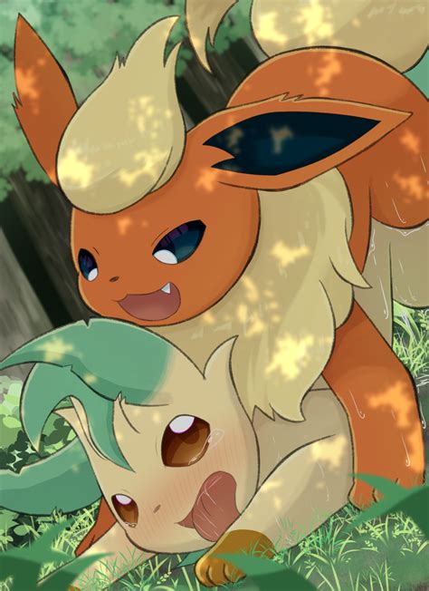 Rule 34 Ambiguous Gender Doggy Style Duo Eeveelution Feral Forest