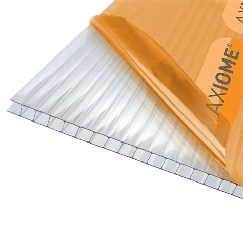 Axiome Clear Polycarbonate Twinwall Roofing Sheet L4m W690mm T6mm