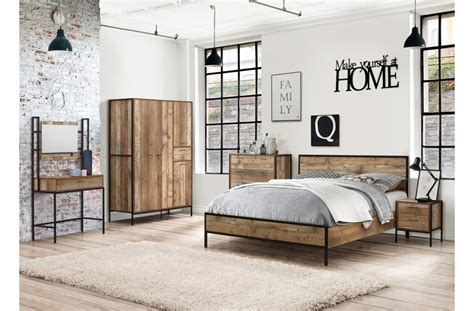Hillsdale furniture king metal bed with double x design platform, black. Birlea Urban Bedroom Furniture - Industrial Design with ...