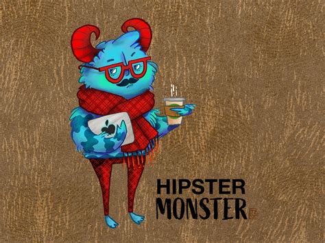 Hipster Monster By Emi Bee On Dribbble