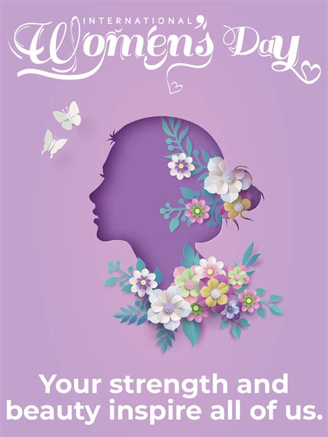 Strength And Beauty International Womens Day Cards Birthday And Greeting Cards By Davia Ladies