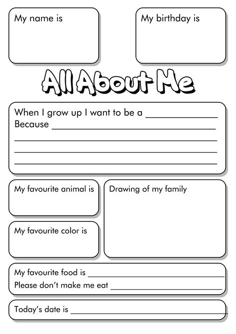 18 All About Me Worksheet Teenagers Free Pdf At