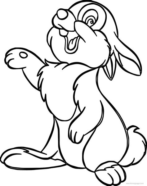 Click the flower and thumper coloring pages to view printable version or color it online (compatible with ipad and android tablets). Disney Bambi I Am Thumper Bunny Cartoon Coloring Page