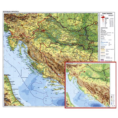 Zemljopisna Karta Hrvatske I Bosne I Hercegovine Fasrwired