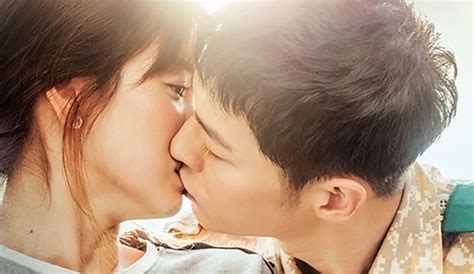 “descendants of the sun” song hye kyo and song joong ki s kissing poster teaser for ost ‘every