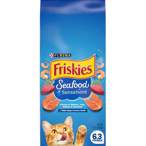 Thankfully, my usually fussy cat seems to like the taste of this dry food. Buy friskies dry cat food seafood sensations bag 2.86kg ...