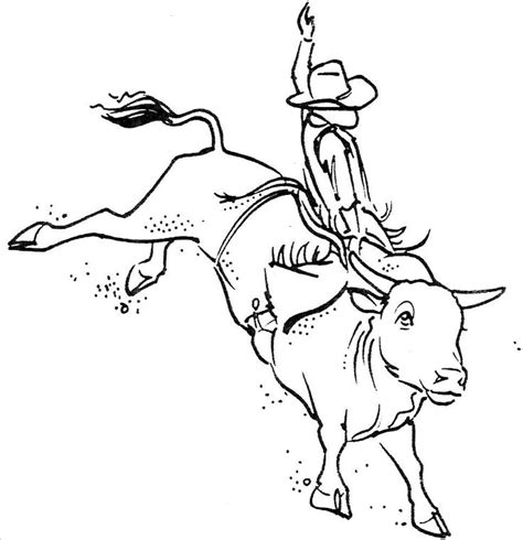 Free Printable Bull Riding Coloring Pages Chalege