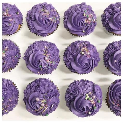 Pretty Purple Cupcakes Three Sweeties