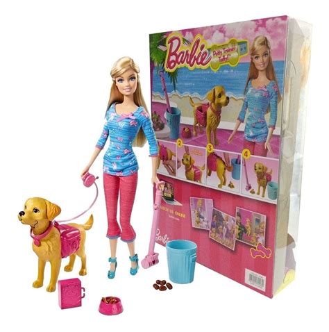 Linda Boneca Barbie Articulada Cachorro Faz Coco Acessórios R 3849