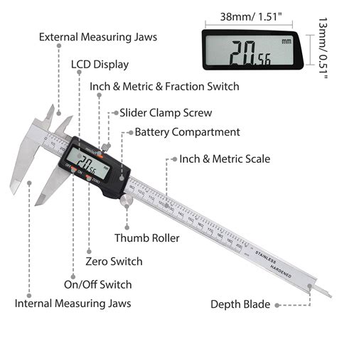200mm Electronic Digital Vernier Mm Inch F Caliper Measurement