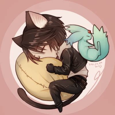 Squall Leonhart And Carbuncle Final Fantasy And More Drawn By