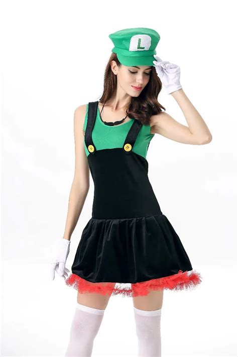 Sexy Super Mario Costume For Halloween Carnival Costume Adults Women Anime Cosplay Super Mario