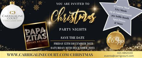 Christmas Party Nights Cork 2023 Carrigaline Court Hotel