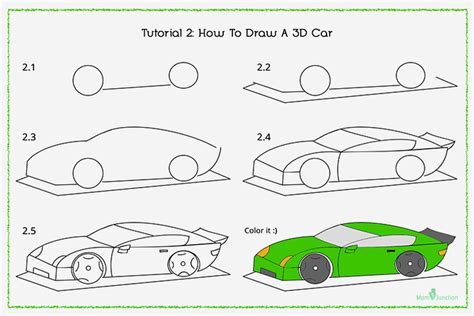 How To Draw A Car Step By Step For Kids Car Drawings Drawing For