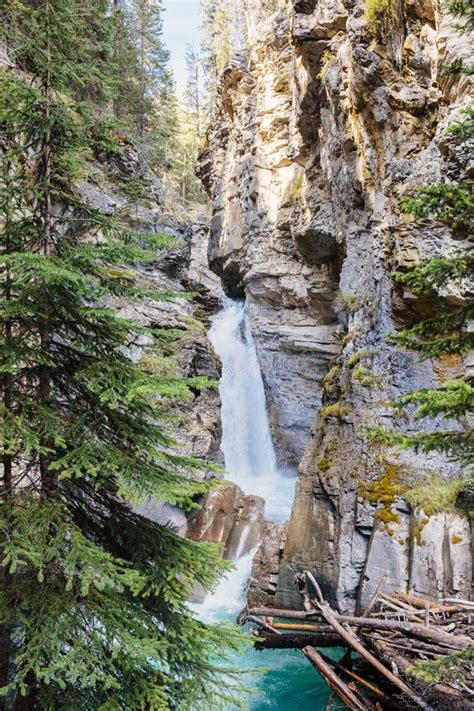Johnston Creek Banff National Park Alberta Stock Image Image Of