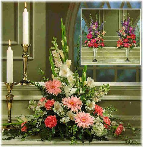 See more ideas about church flowers, flower arrangements, church flower arrangements. flower arrangement for reception and altar | Funeral ...